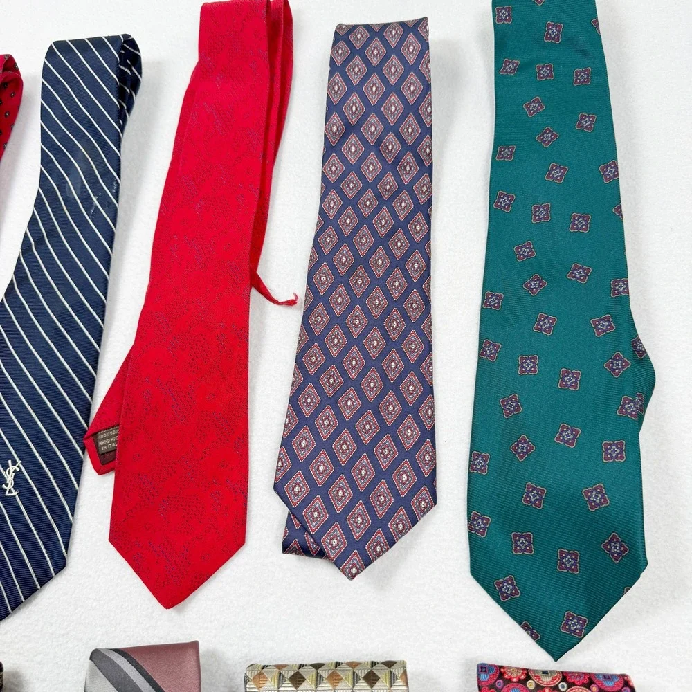 Vintage‎ Designer Ties (Lot of 10 ) - Givenchy Dior YSL Steffano Ricci Valentino
